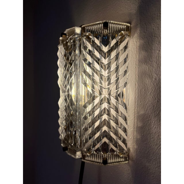 Brass and Glass Wall Lamp by Wiktor Berndt for Flygsfors For Sale - Image 6 of 11