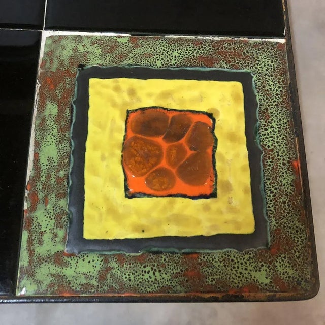 Metal Ceramic and Iron Coffee Table, 1950s For Sale - Image 7 of 8