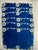 Mid 20th Century Set of 6 Madeira Blue Cotton Placemats & Embroidered White Florals For Sale - Image 4 of 15
