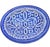 Mid 20th Century Handmade Blue Moorish-Patterned Ceramic-Art Decorative Plate For Sale - Image 4 of 9