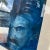 Vintage Signed Blue Expressionist Male Portrait Oil Painting For Sale - Image 4 of 15