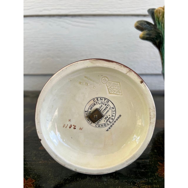 Antique English Wedgwood Majolica Candlestick Candle Holder Cinque Cento C1876 For Sale - Image 18 of 18