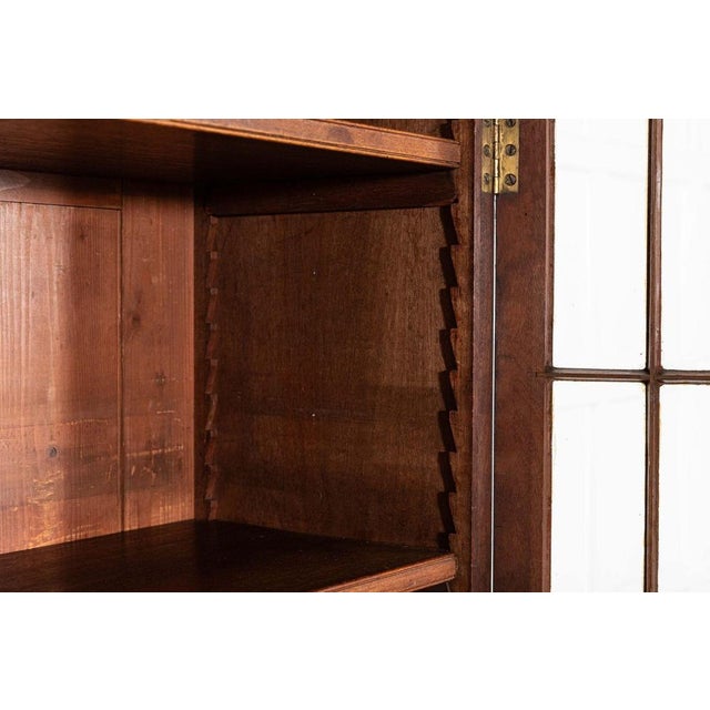 19th Century English Glazed Mahogany Bookcase Vitrine, 1870 For Sale - Image 11 of 16