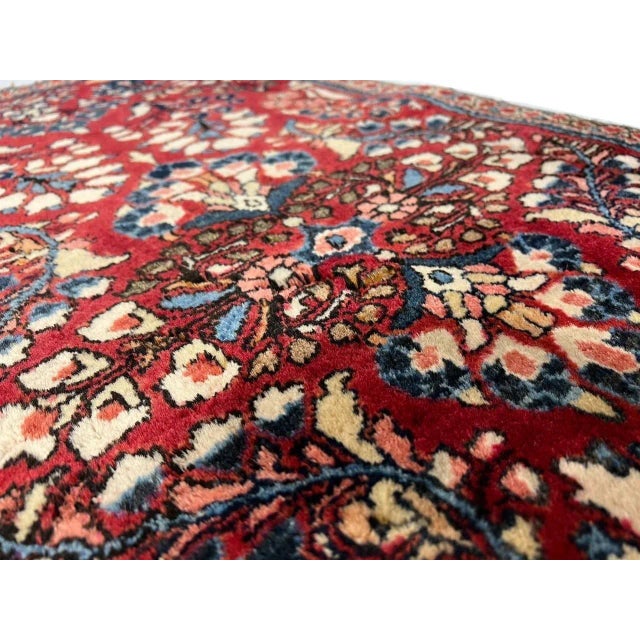 Persian Hand Knotted Antique Sarouk For Sale - Image 4 of 7