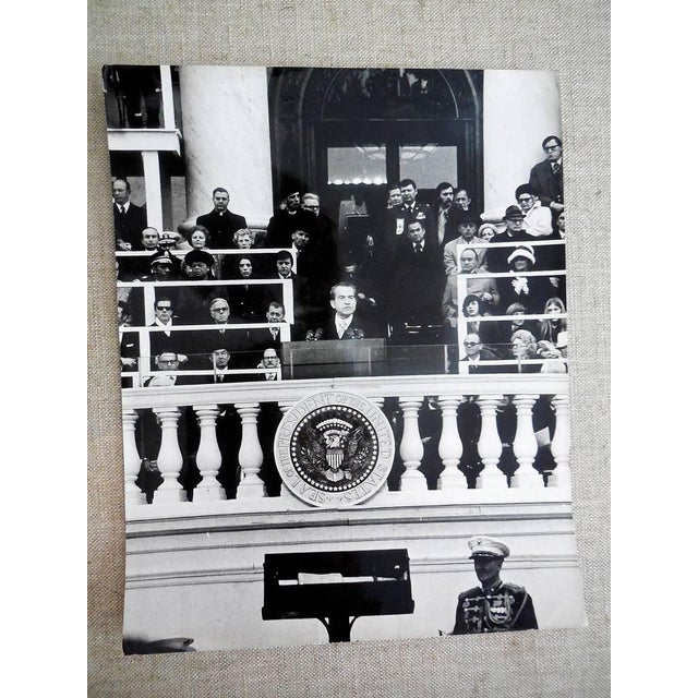 Fred McDarrah, Vintage Signed Silver Gelatin Photgraph Richard Nixon, 1973 For Sale