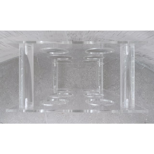 Vintage Postmodern 1980s Clear Plexiglas/Lucite 6-Bottle Wine or Champagne Rack, Holder For Sale - Image 4 of 12