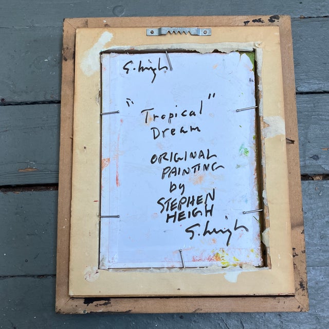 Contemporary Original Stephen Heigh Abstract Painting “Tropical Dream” For Sale - Image 4 of 4