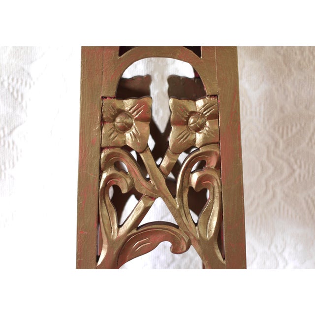 Art Nouveau Gold Pedestal stand - plant stand - floral stand - gilded wood - Golden pedestal - Golden tall stand - gold...