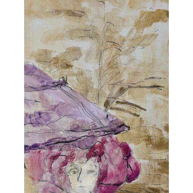 Abstract Bohemian Chic “New Orleans” Original Ink and Watercolor Painting Artwork by Naomi Ernest For Sale - Image 10 of 15
