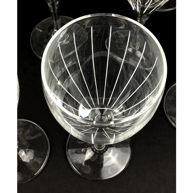 1980s Italian Crystal Wine Glasses - Set of 4 For Sale In Portland, ME - Image 6 of 12