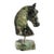 Emerald Gemstone Horse Bust Statue Emerald Nose Hand Carved Sculpture For Sale