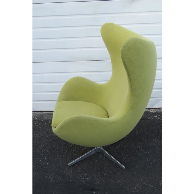 Mid Century Modern Swivel Egg Chair Fritz Hansen Style 1803 Chairish