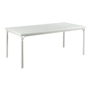 Woodbridge Furniture Carlyle Outdoor Dining Table, Cloud White Finish For Sale