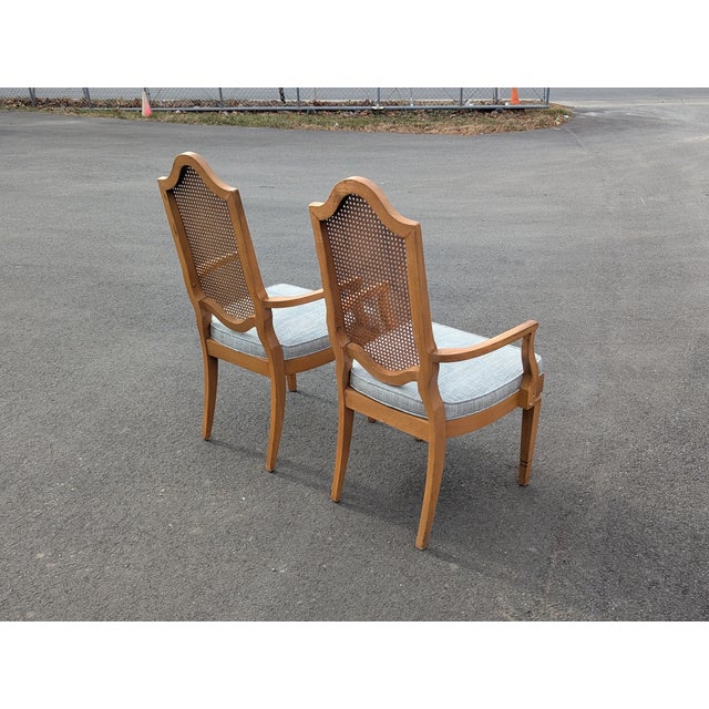 Vintage Cane Back Dining Arm Chairs - Set of 2 For Sale - Image 10 of 10