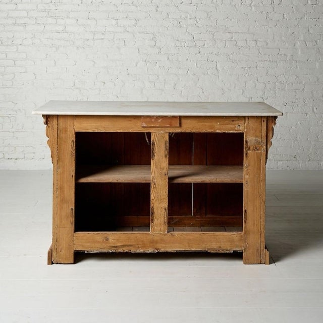 19th Century 19th Century French Oak and Marble Top Counter For Sale - Image 5 of 8