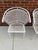 1960s Set of 4 Attributed Woodard Salterini MCM Barrel Back Patio Dining Chairs For Sale - Image 4 of 11
