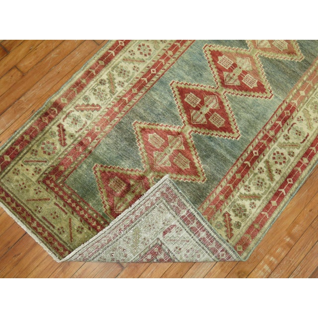 Persian Antique Zabihi Collection Persian Malayer Runner - 3'2" x 15'4" For Sale - Image 3 of 8