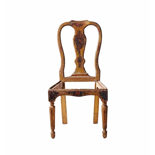 Gold Antique European Fancy Chairs - A Pair For Sale - Image 8 of 12