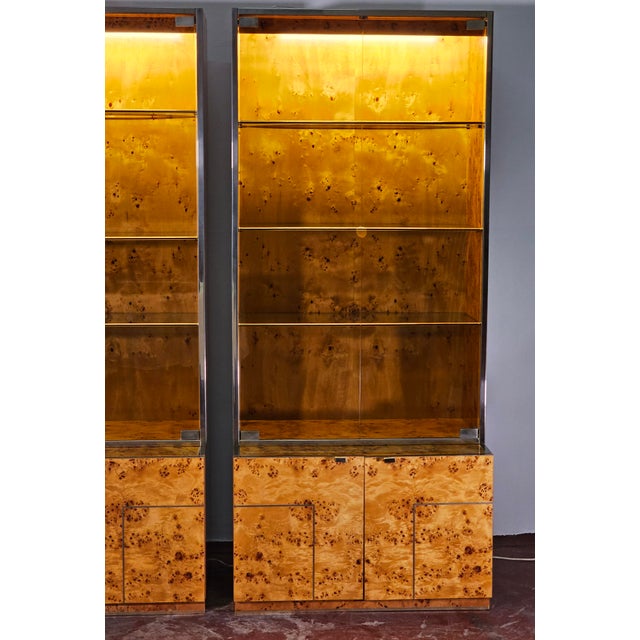 Modern Italian Briar Showcases attributed to Gianluigi Gorgoni for the Turri Brothers, Set of 2 For Sale - Image 3 of 18