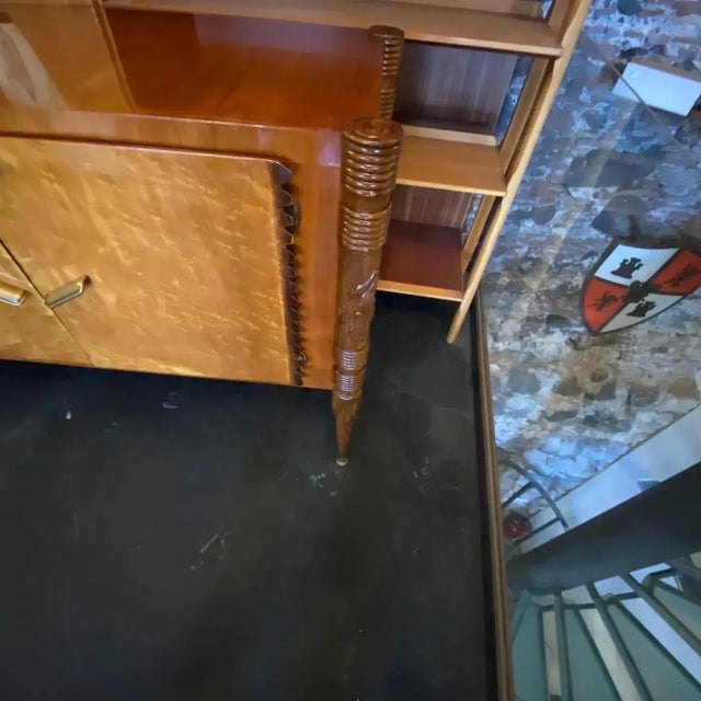 1950s Mid-Century Modern Hand-Carved Wood Italian Sideboard by Pier Luigi Colli For Sale - Image 11 of 12