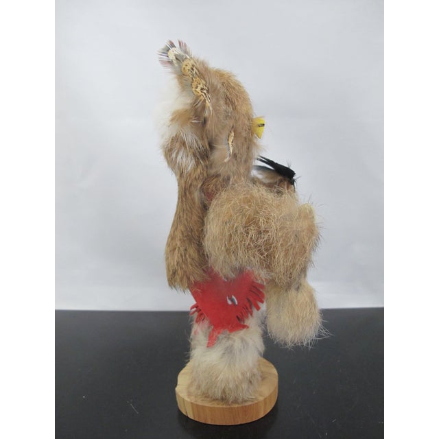 Hopi Native American Owl Dancer Kachina Doll Statue Figurine Signed For Sale In Portland, OR - Image 6 of 8