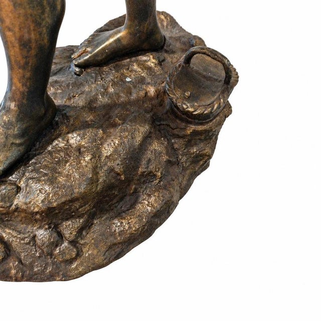 1920s Giovanni Varlese, Fisherman / Young Fisherman, 1920s, Bronze For Sale - Image 5 of 8