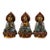 Set of 3 Antique Chinese Gilt Cloisonné Buddhist Triad Statues For Sale