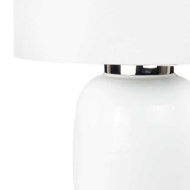 Transitional Kyoto Ceramic Table Lamp, White For Sale - Image 3 of 5
