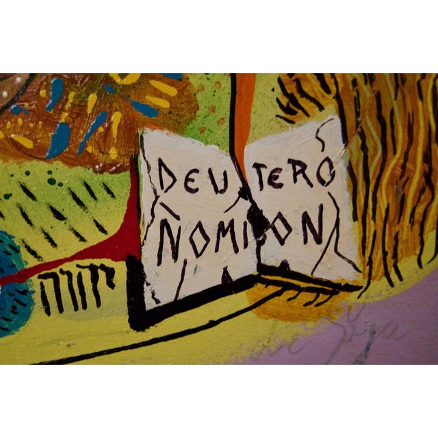 Deuteronomy, Late 20th-Century, Abstract Mixed Media on Wood by George De Goya, 1976 For Sale - Image 3 of 11