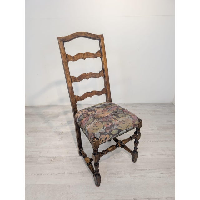 Vintage Oak Chair with High Backrest, 1965 For Sale - Image 16 of 16