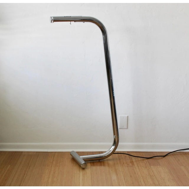 Paul Mayan Style Chrome Lucite Tubular Floor Lamp Mid-Century Modern Chrome For Sale - Image 13 of 13