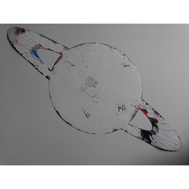 Damien Hirst Saturn - Spin painting - 2009 Acrylic on unique paper unique work Dimension : 87x37 cm artist's dry stamp....