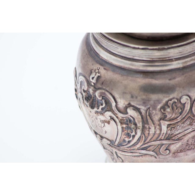 Silver Pot with Reliefs and Filled Bottom, in Good conditions.