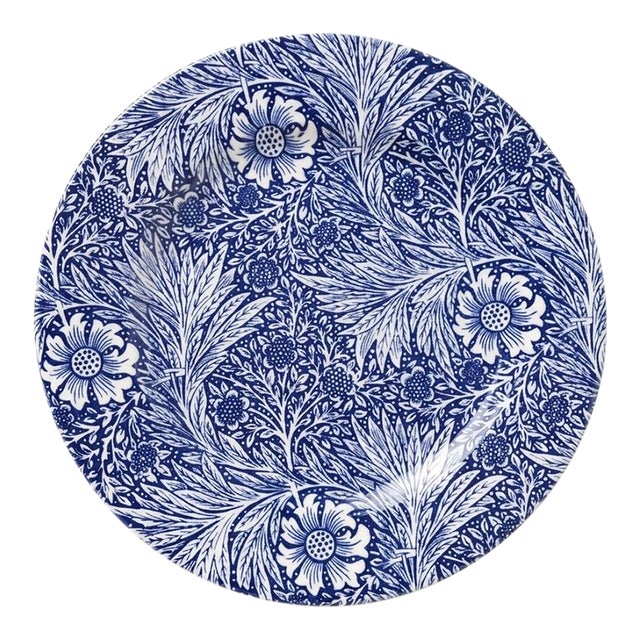 William Morris "Marigold" Blue and White Ceramic Plate by Goodies For Sale