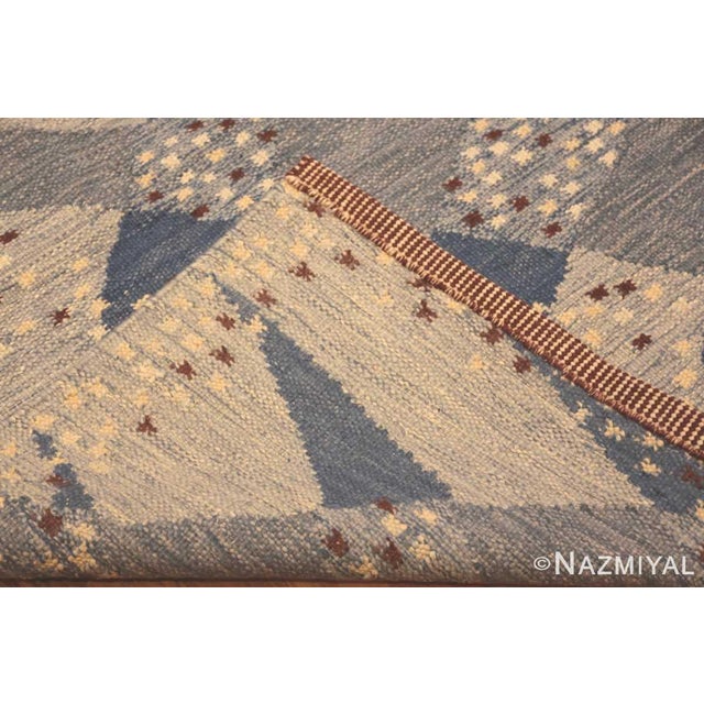 Nazmiyal Collection Silk and Wool Swedish Inspired Kilim Rug For Sale In New York - Image 6 of 6