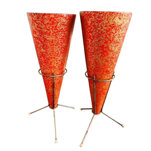 Extraordinary 14-piece collection of Mid-Century Modern SHAWNEE KENWOOD KASHANI pottery in Persian red with gold with...