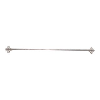 Vintage 24.125 In. Nickel Finish Steel Towel Bar For Sale