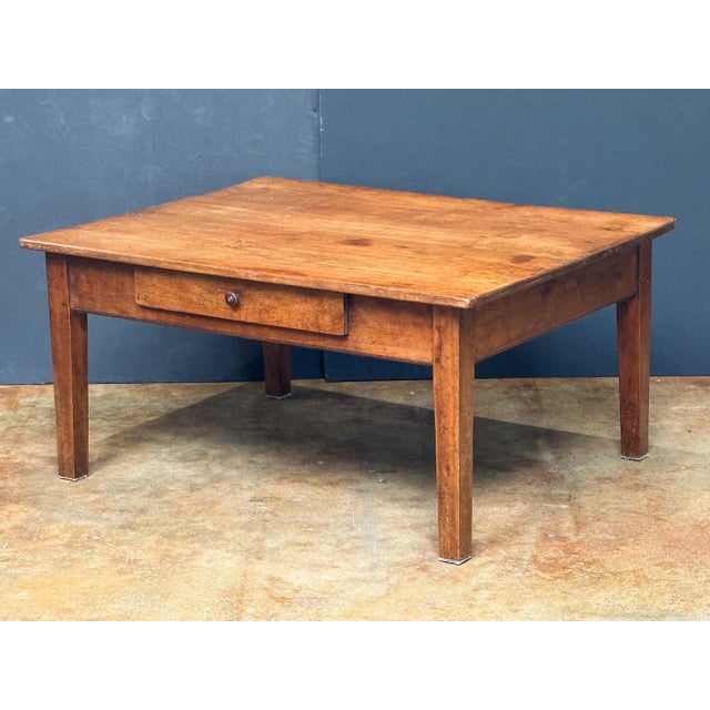 Wood French Rectangular Low or Coffee Table of Cherry For Sale - Image 7 of 8