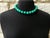 The length of the necklace is 18 inches (45.7 cm). The size of the smooth round beads is 16 mm. The beads' color is bright...