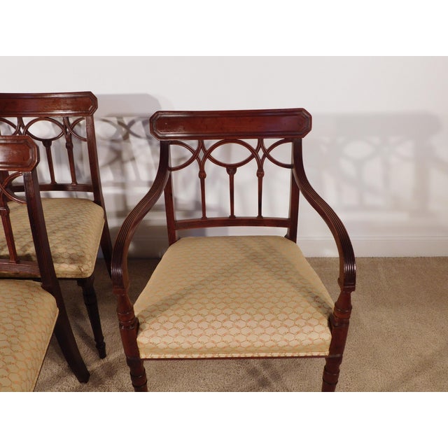 Antique Circa 1920s-30s Set of 6 Sheraton Charak Furniture Dining Chairs For Sale In South Bend - Image 6 of 18