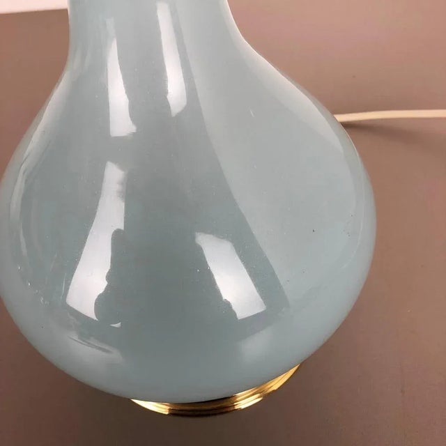 Blue Opaline Murano Glass Table Light from Cenedese Vetri, Italy, 1960s For Sale - Image 8 of 15