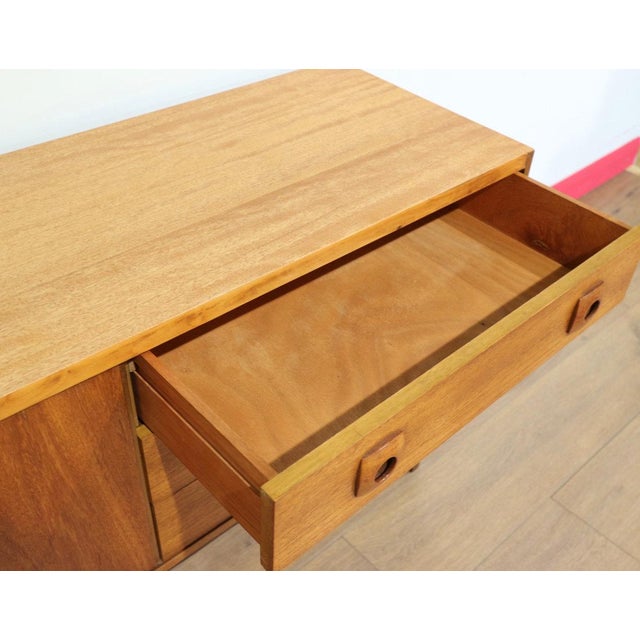 Mid Century Modern Vintage Teak Credenza Sideboard Danish Style For Sale - Image 11 of 13