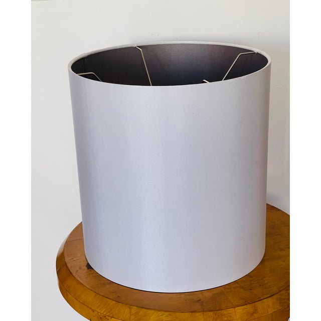 Large vintage mid 20 th c silk drum lamp shade.