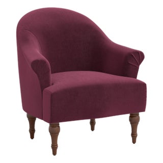 Josephine Plum Velvet Armchair For Sale