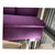 Mid 20th Century Upholstered Aubergine Banquette With Chrome Detail For Sale - Image 5 of 9