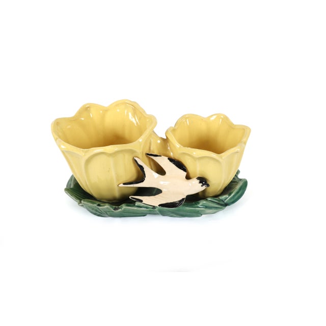 Set of 2 Vintage McCoy Planters - Birds and Tulips Double Planters For Sale - Image 10 of 14