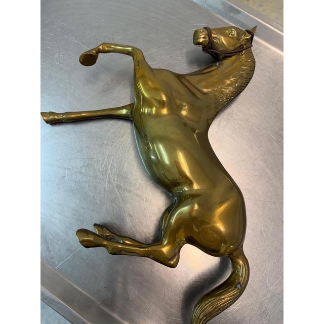 Large Vintage Brass Horse For Sale - Image 6 of 11