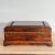 Traditional Mid-Century Hand-Crafted Wooden Box With Brass Hinges and Mustard Tufted Lining For Sale - Image 3 of 6