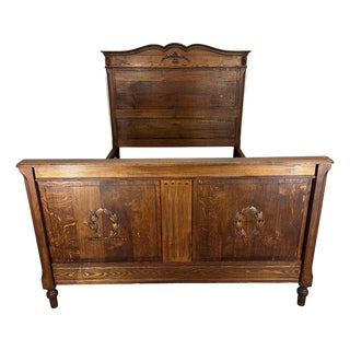 French Carved Double Bed For Sale