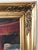 A vintage original oil painting of a cottage interior, dating from 1960. The painting shows a cozy room with a view...